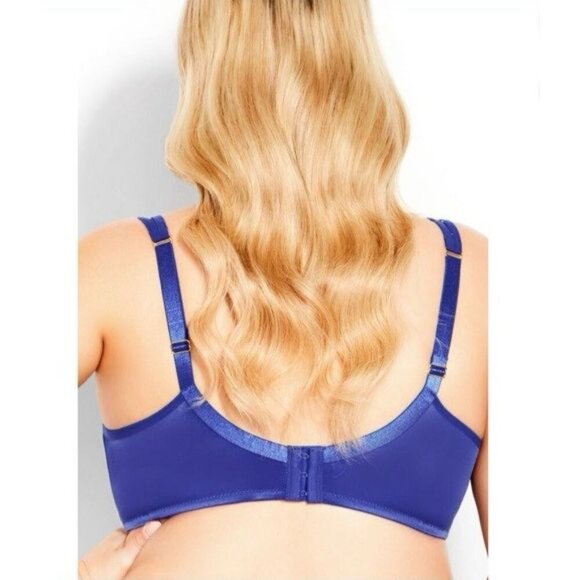 Avenue CCX Blue Polka Dot Underwire Bra Plus Size Lingerie - Picture 2 of 11